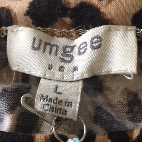 Umgee Cheetah Print Long Puff Sleeve Dress NWT - Picture 5 of 6